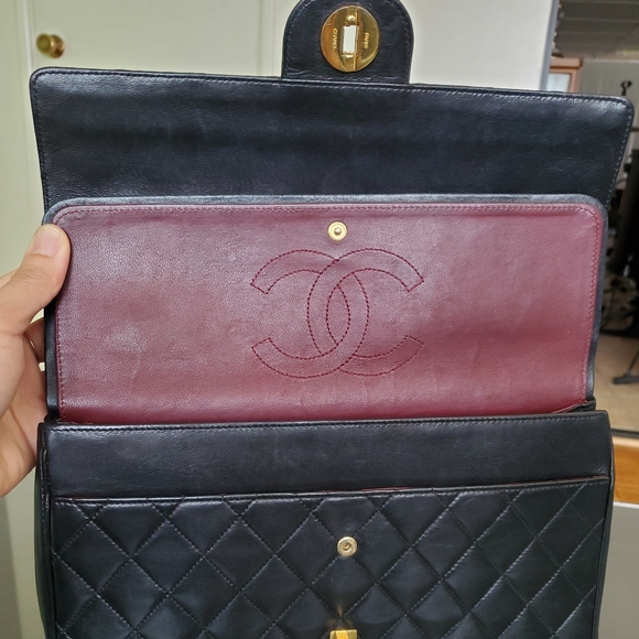 🎉HP🎉CHANEL Lambskin Double Flap w/ Bijoux Chain - Picture 6 of 11